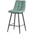 Corona High Back Barstool - Green, Velvet