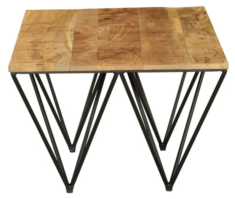Cosgrove Coffee Table with Hairpin Legs - Rustic, Mango Wood