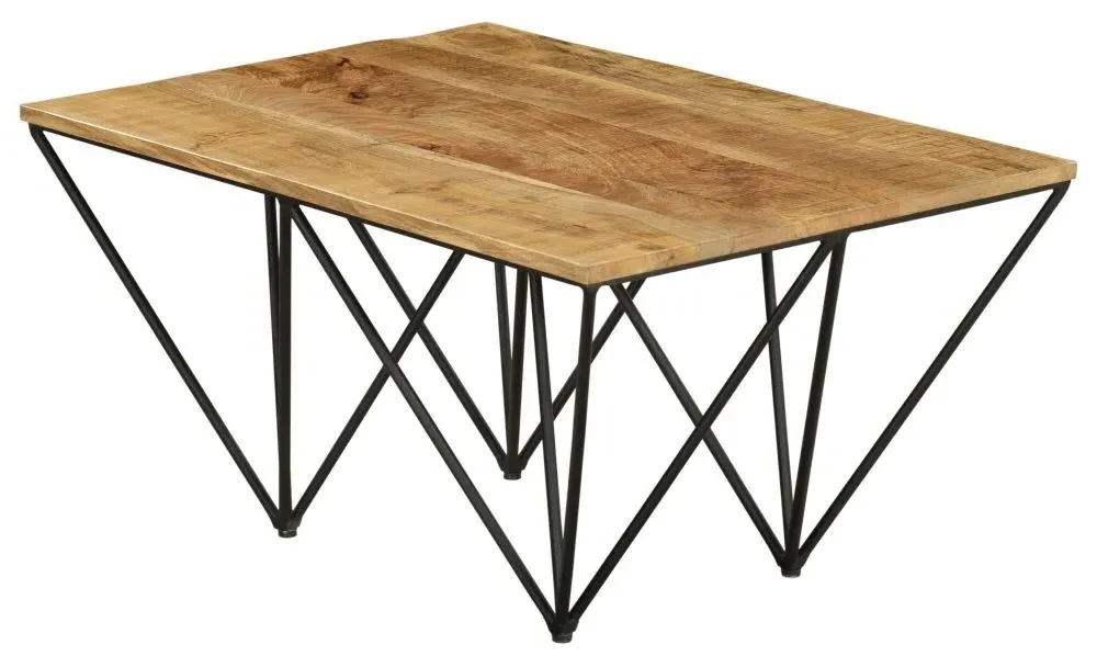 Cosgrove Coffee Table with Hairpin Legs - Rustic, Mango Wood