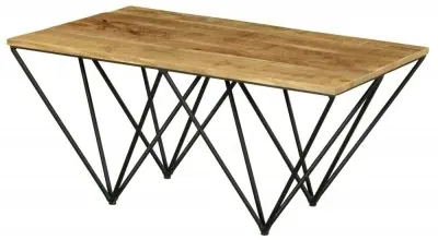 Cosgrove Coffee Table with Hairpin Legs - Rustic, Mango Wood image
