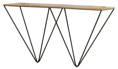 Cosgrove Console Table with Hairpin Legs - Rustic, Mango Wood