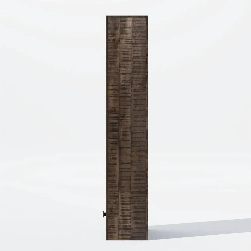 Dakota Narrow Bookshelf with Storage - Dark Walnut, Mango Wood