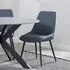 Darwin Fabric Dining Chair - Dark Grey, Black Legs