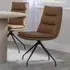 Diego Swivel Dining Chair - Brown, Leather