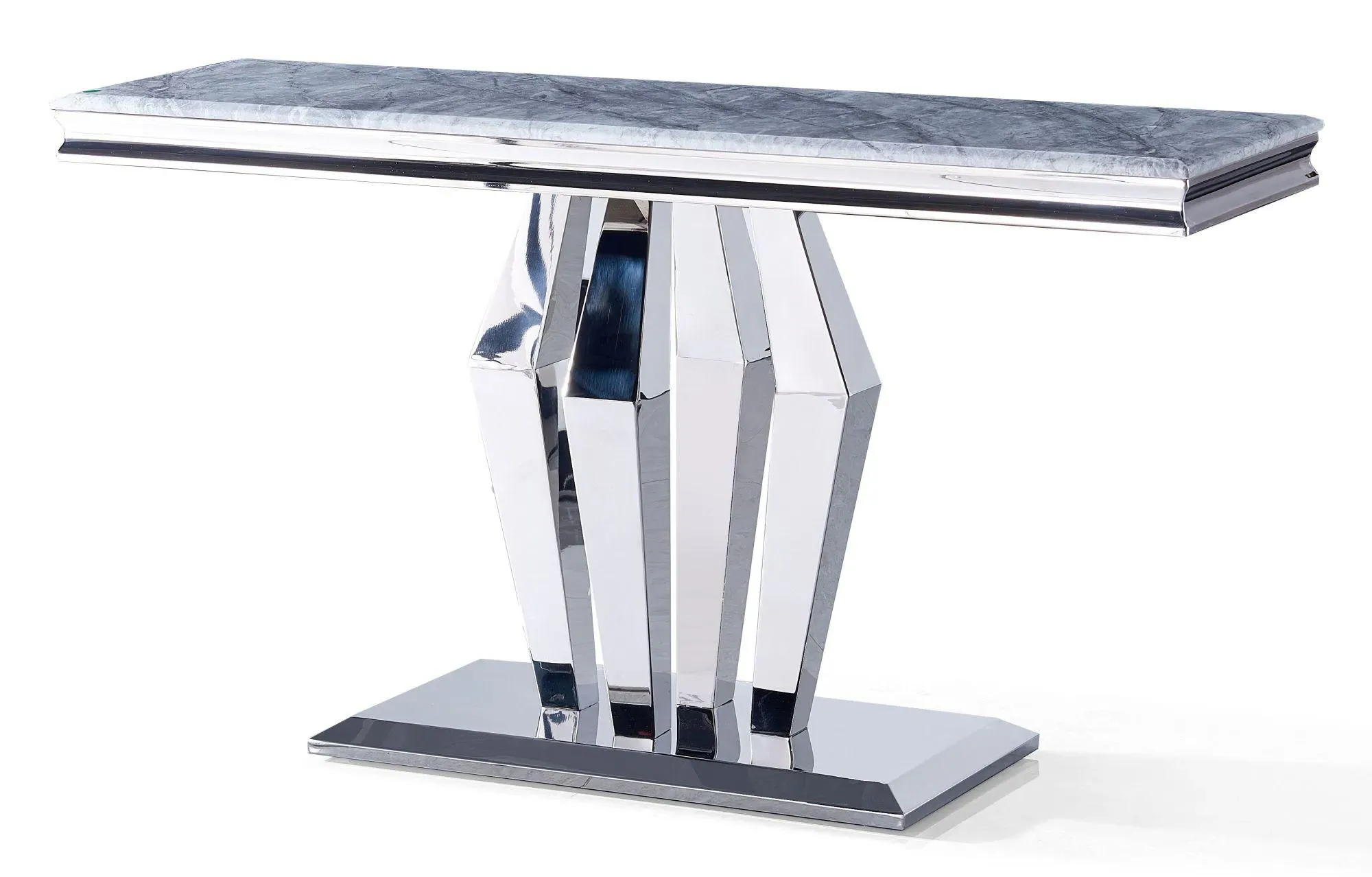 Dolce Console Table - Grey, Chrome