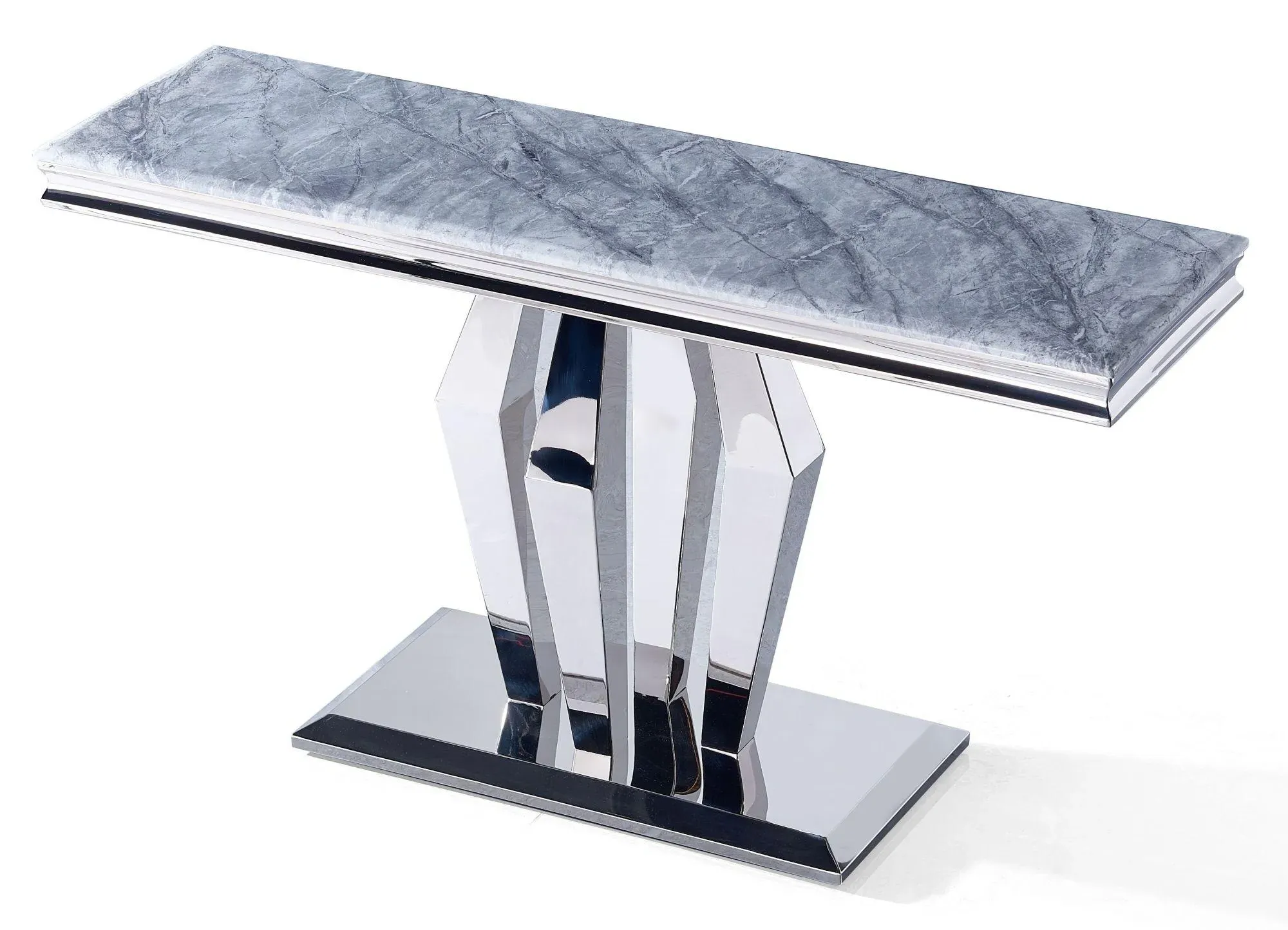 Dolce Console Table - Grey, Chrome