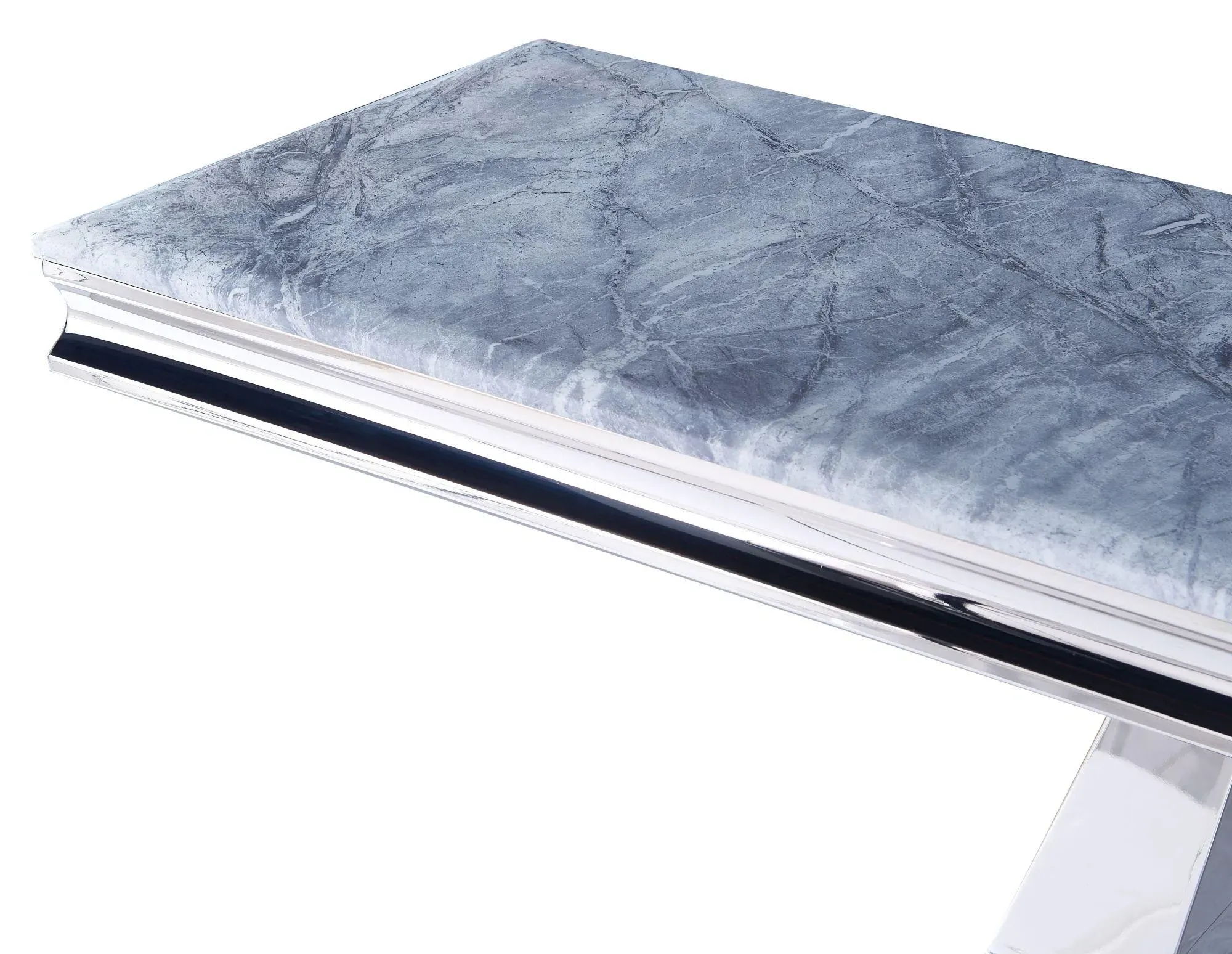 Dolce Console Table - Grey, Chrome