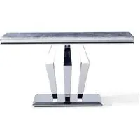Dolce Console Table - Grey, Chrome