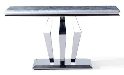 Dolce Console Table - Grey, Chrome image