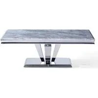 Dolce Rectangular Coffee Table - Grey, Chrome