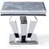 Dolce Square Lamp Table - Grey, Chrome