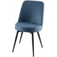 Dover Dining Chair - Blue, Velvet