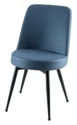 Dover Dining Chair - Blue, Velvet image