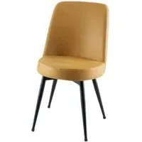 Dover Dining Chair - Mustard, Velvet