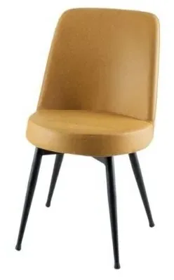 Dover Dining Chair - Mustard, Velvet