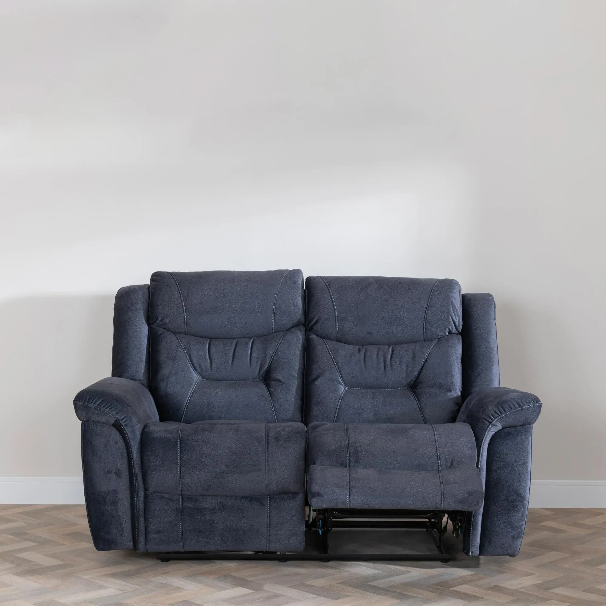 Dudley Silvano 2-Seater Recliner Sofa - Blue, Fabric