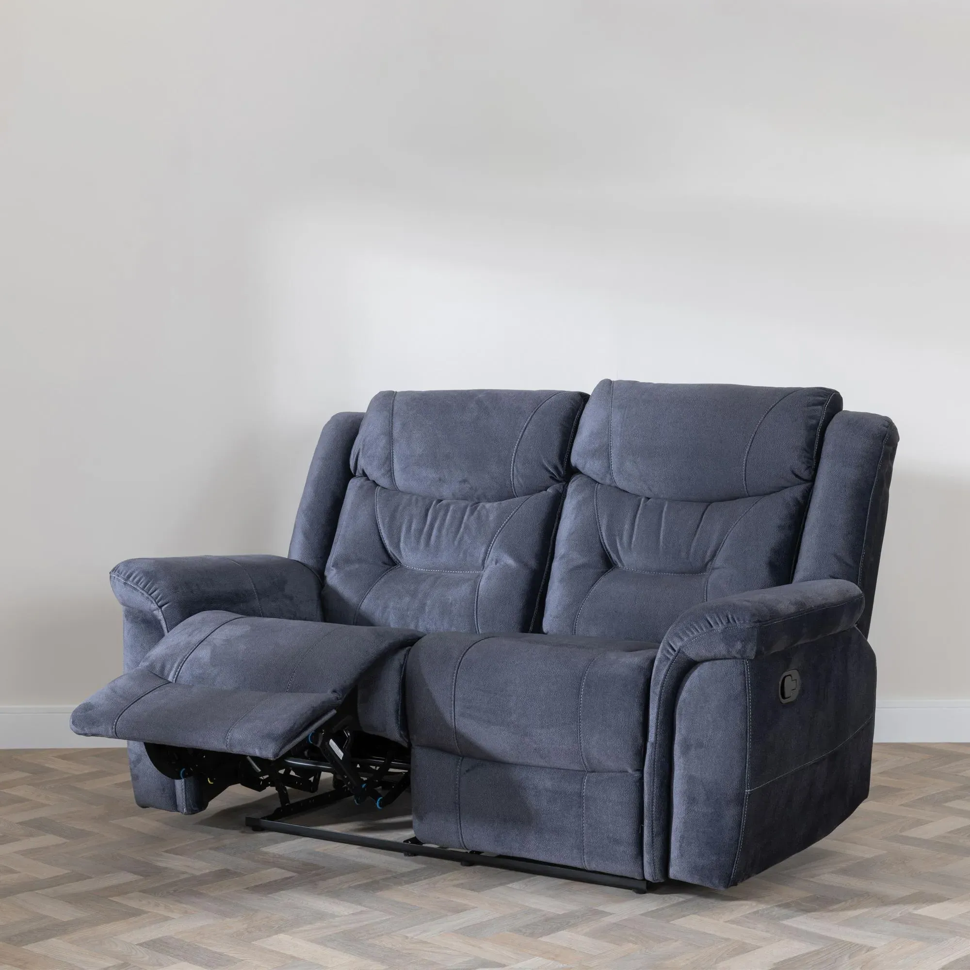 Dudley Silvano 2-Seater Recliner Sofa - Blue, Fabric