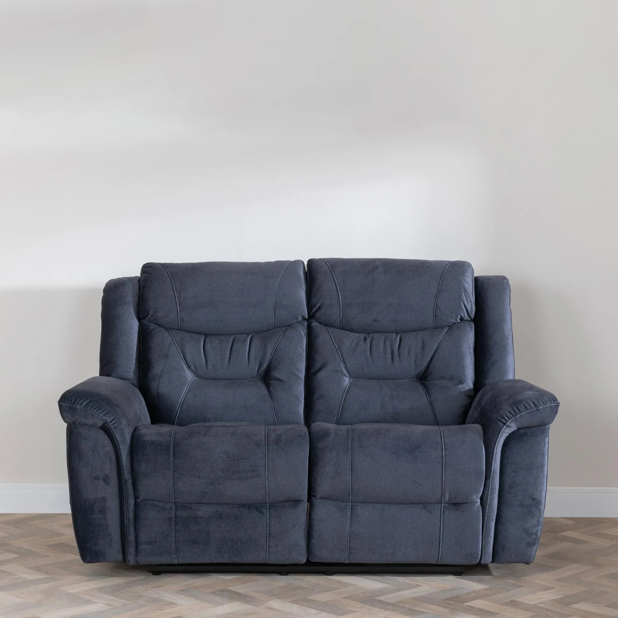 Dudley Silvano 2-Seater Recliner Sofa - Blue, Fabric
