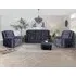 Dudley Silvano 3+1+1 Recliner Sofa Set - Blue, Fabric