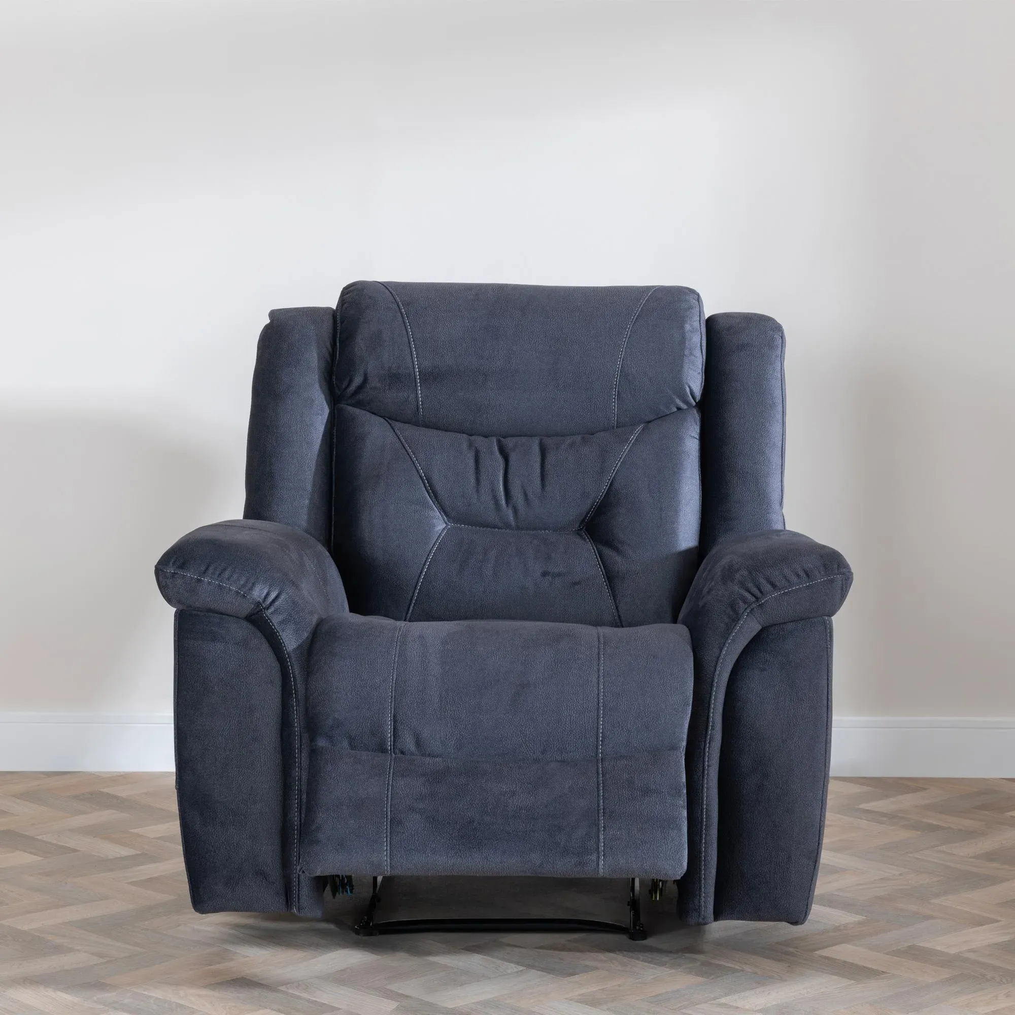 Dudley Silvano Recliner Armchair - Blue, Fabric