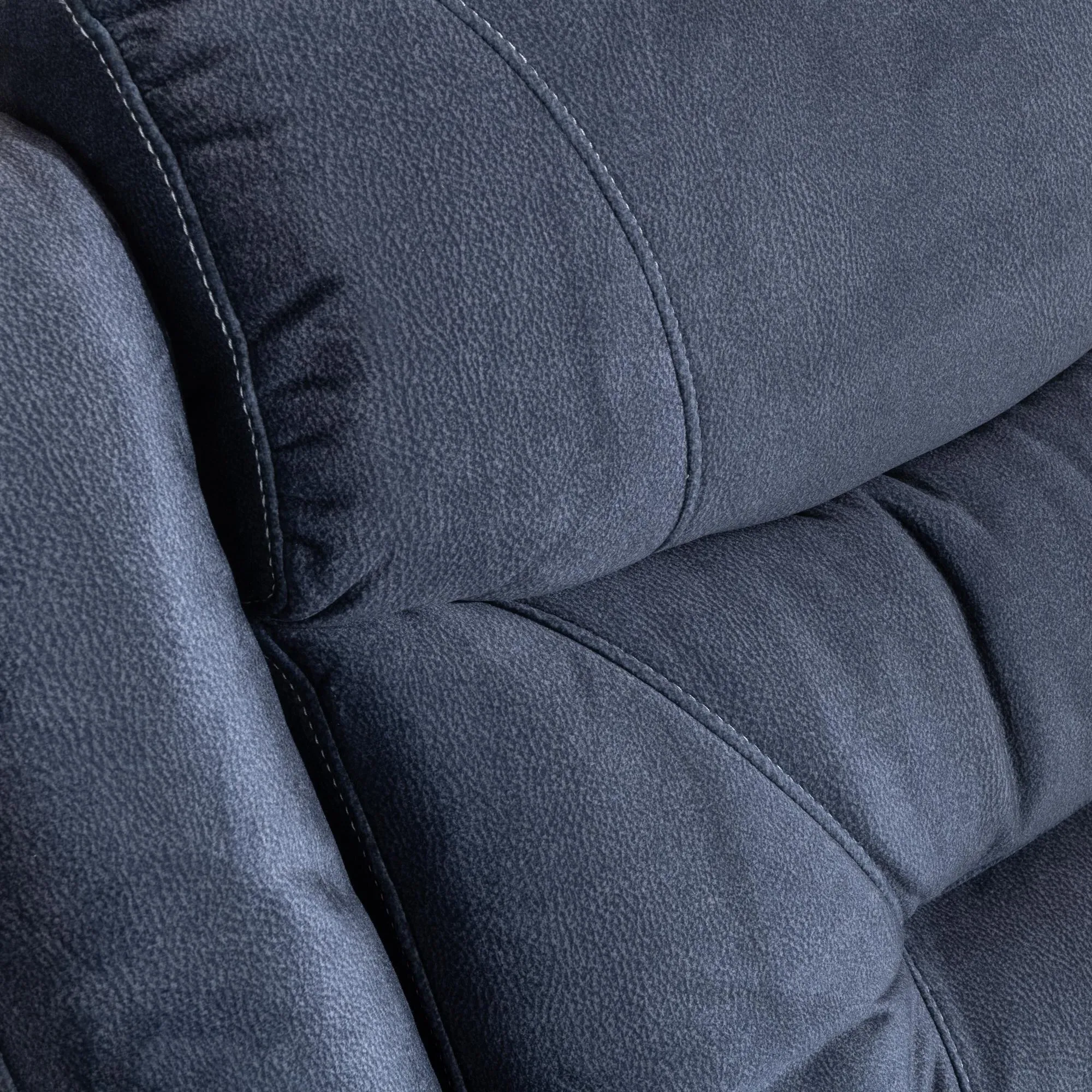 Dudley Silvano Recliner Armchair - Blue, Fabric