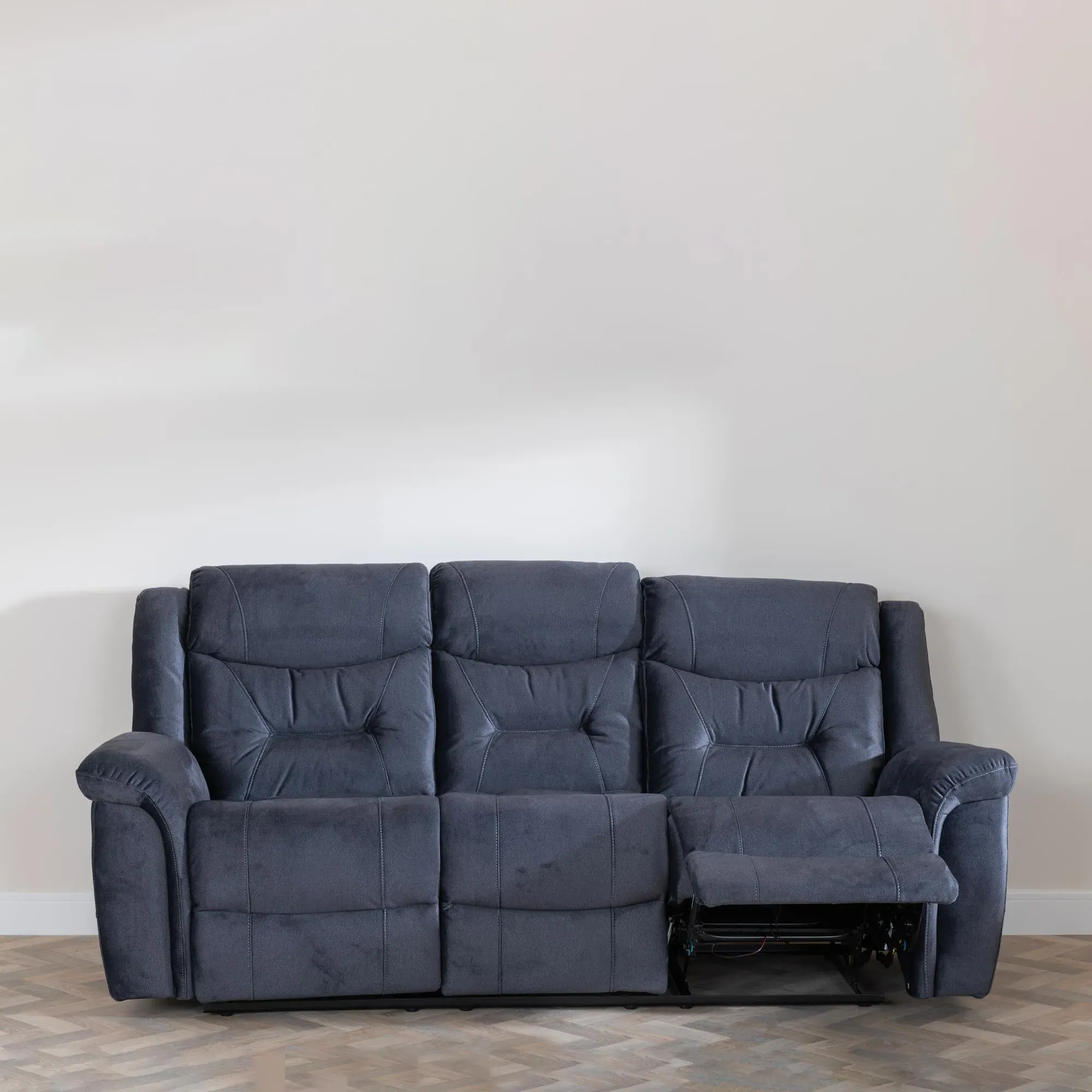 Dudley Silvano Recliner Sofa Set - Blue, Fabric