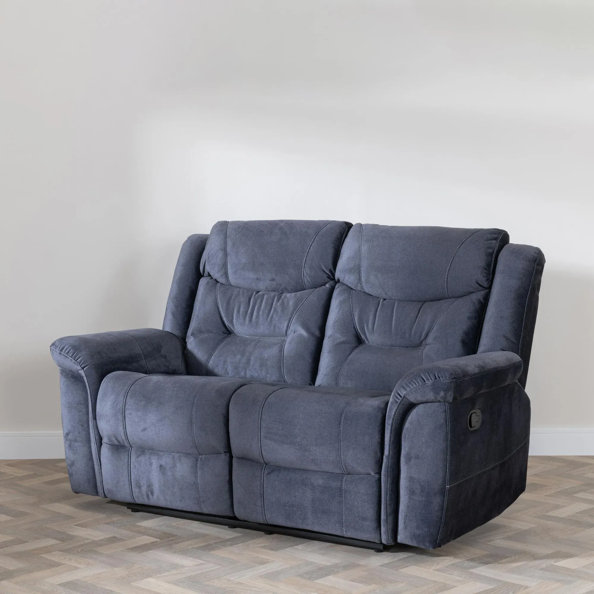Dudley Silvano Recliner Sofa Set - Blue, Fabric