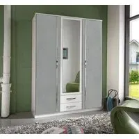 Duo 3 Door Combi Wardrobe with Drawers - White, Grey