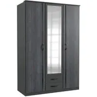 Duo2 3 Door Wardrobe - Graphite