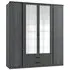 Duo2 4 Door Combi Wardrobe with Mirror - Graphite