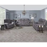 Dylan 3-Seater Electric Recliner Sofa Set - Grey, Fabric