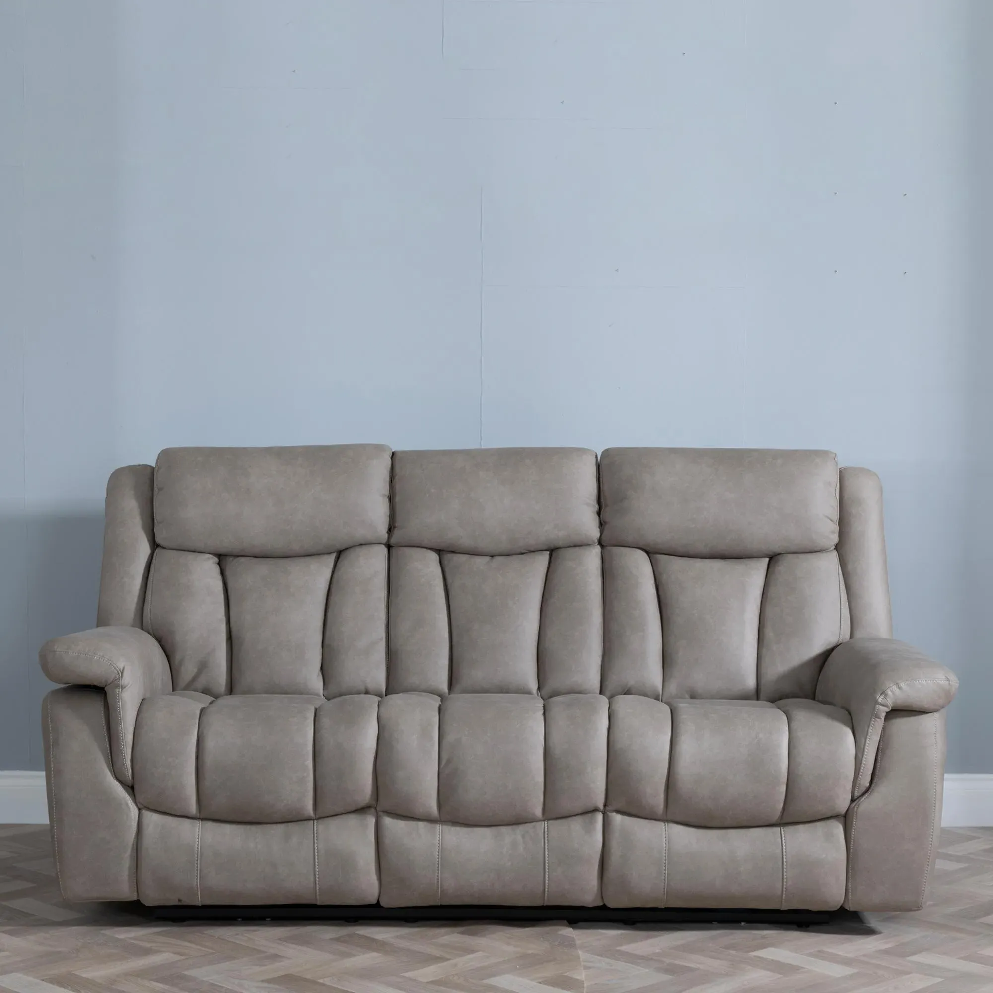 Dylan 3-Seater Electric Recliner Sofa Set - Sandstone, Fabric