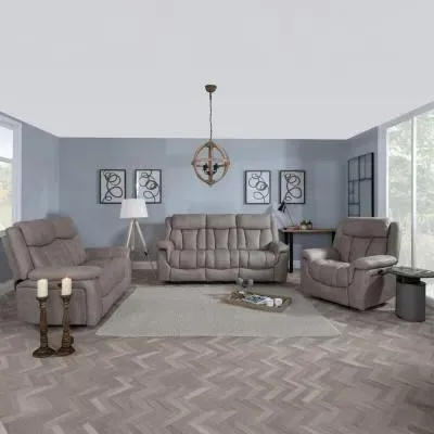 Dylan 3-Seater Electric Recliner Sofa Set - Sandstone, Fabric