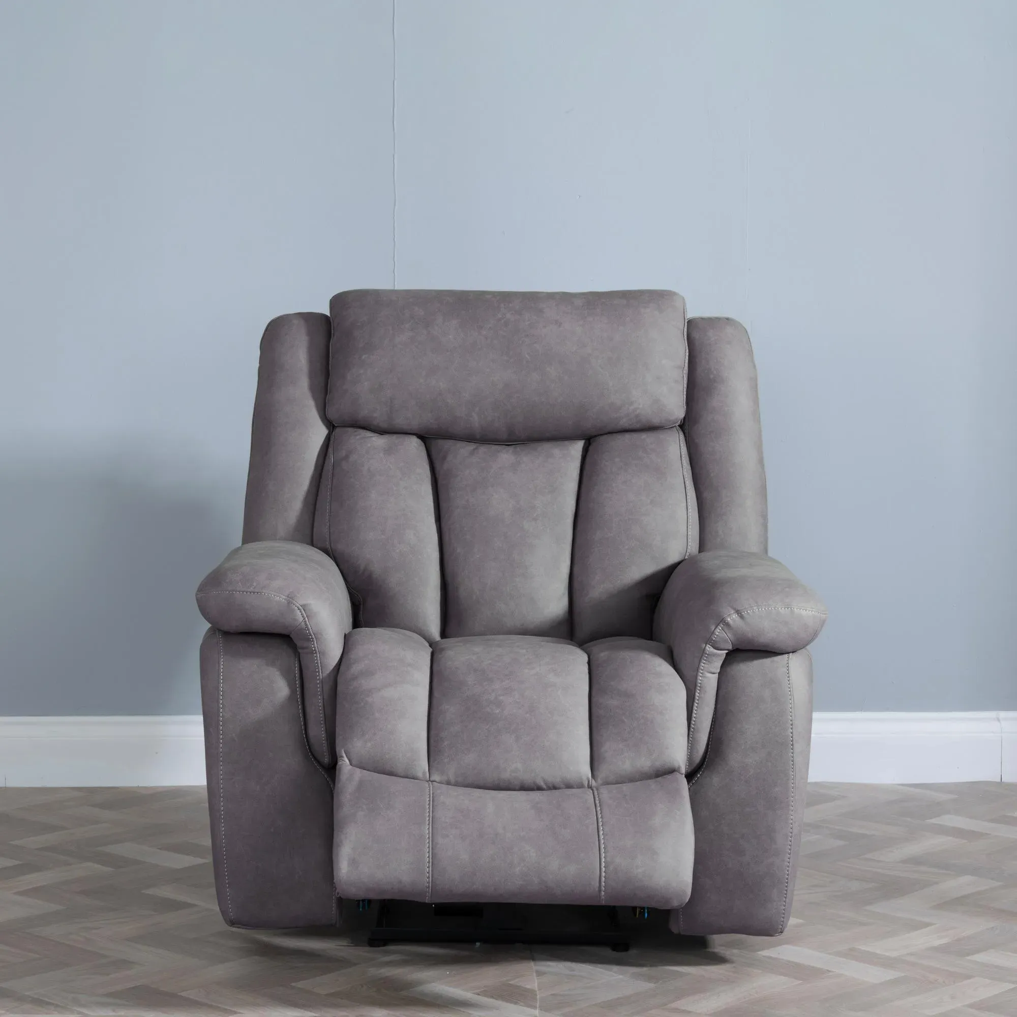 Dylan Electric Recliner Armchair - Grey, Fabric
