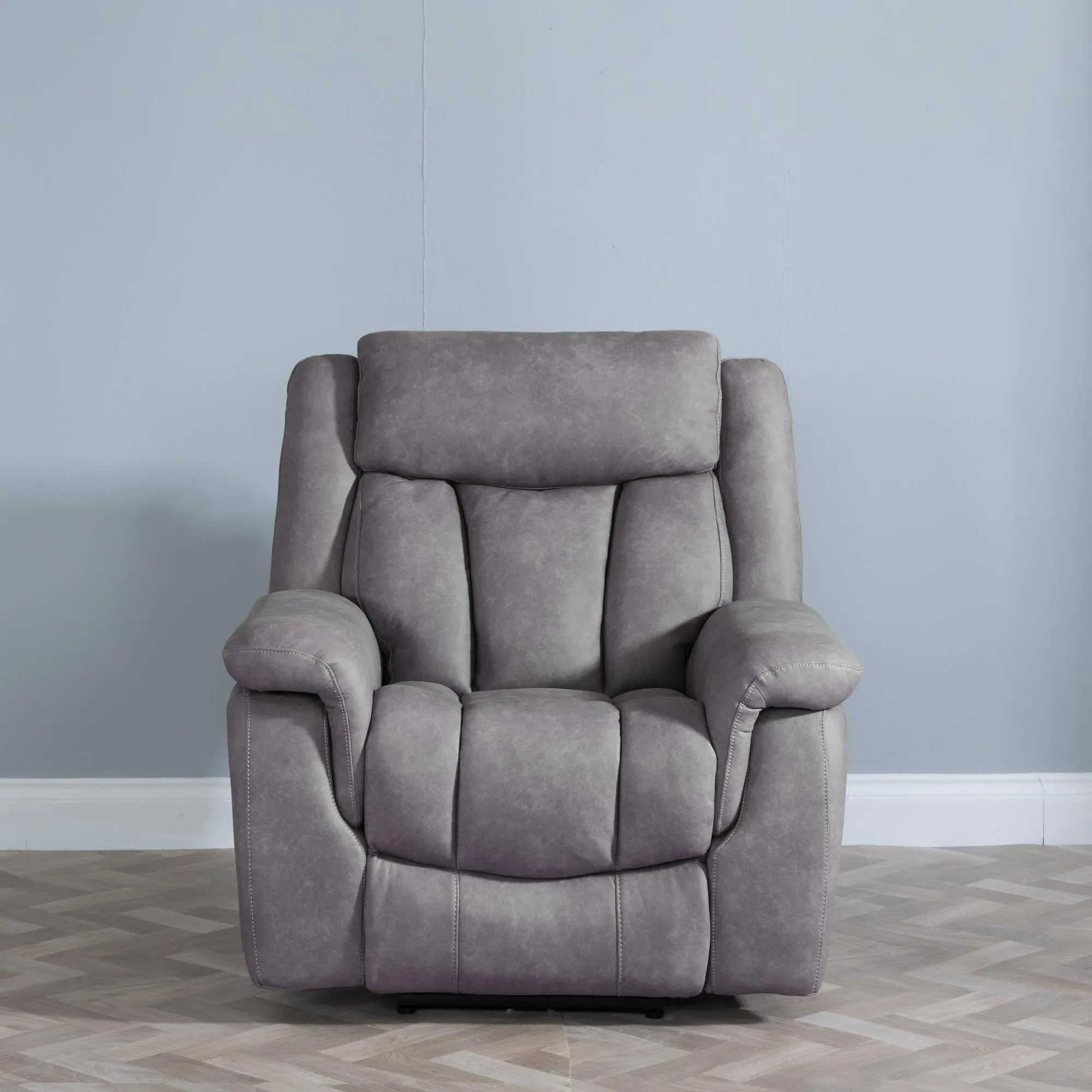 Dylan Electric Recliner Armchair - Grey, Fabric