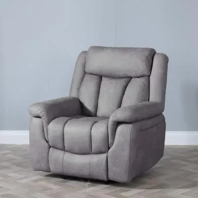 Dylan Electric Recliner Armchair - Grey, Fabric image