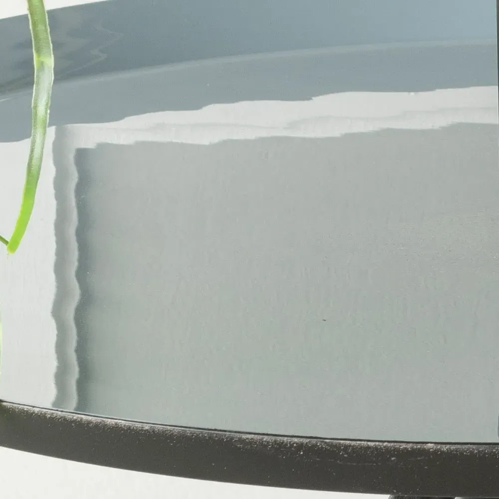 Elena Tripod Cake Stand with Handle - Grey, Enamel