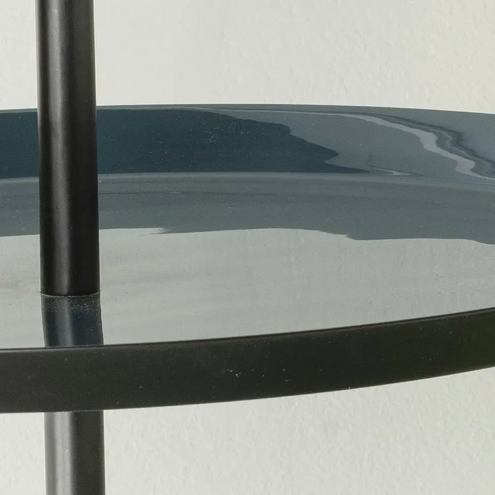 Elena Tripod Cake Stand with Handle - Grey, Enamel