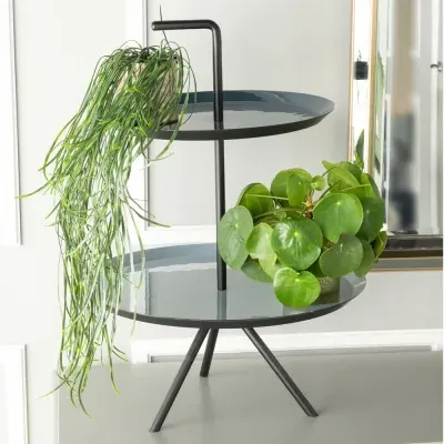 Elena Tripod Cake Stand with Handle - Grey, Enamel