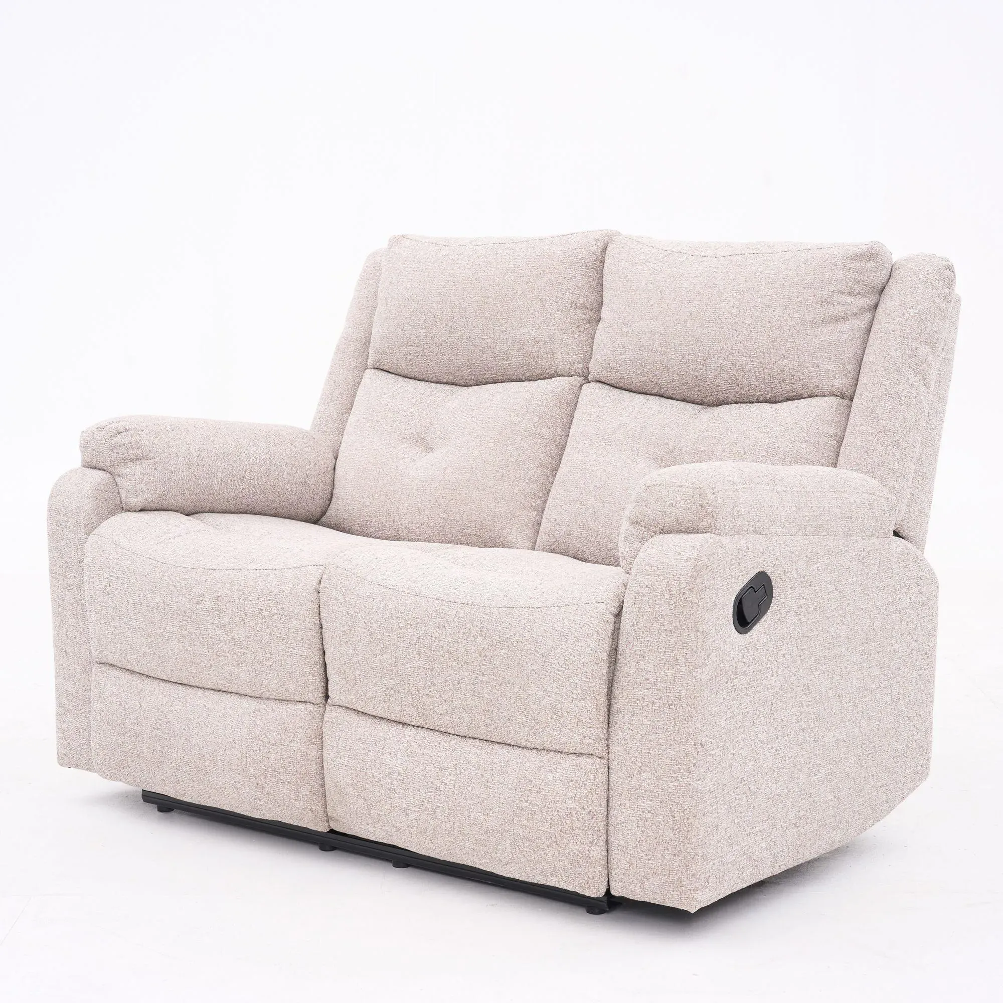 Ellison 2-Seater Manual Recliner Sofa - Cream, Fabric