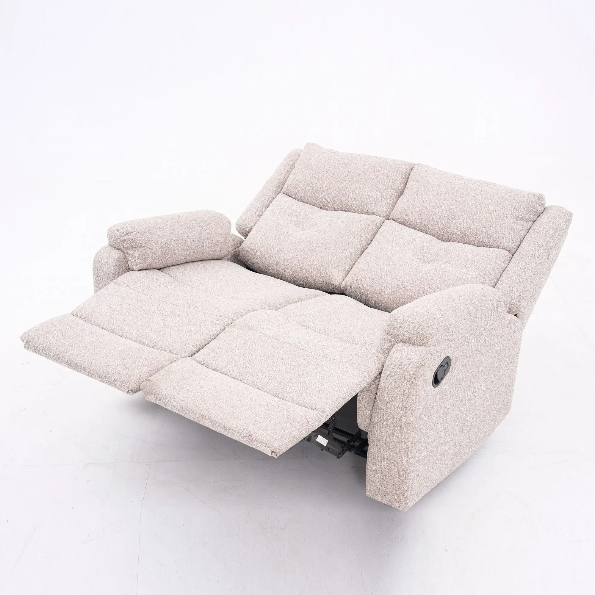 Ellison 2-Seater Manual Recliner Sofa - Cream, Fabric