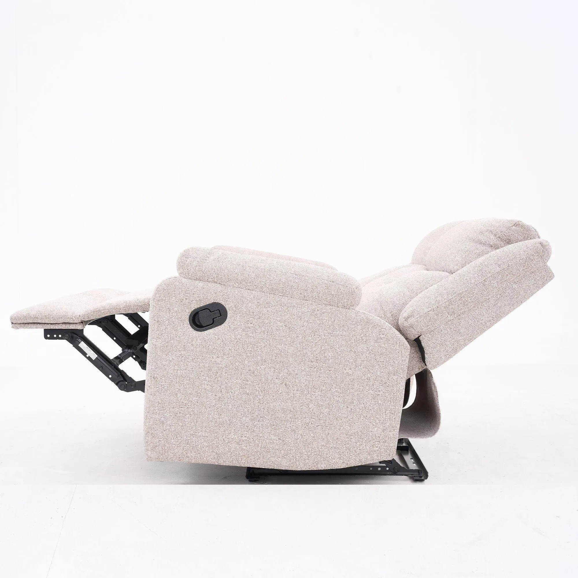 Ellison 2-Seater Manual Recliner Sofa - Cream, Fabric