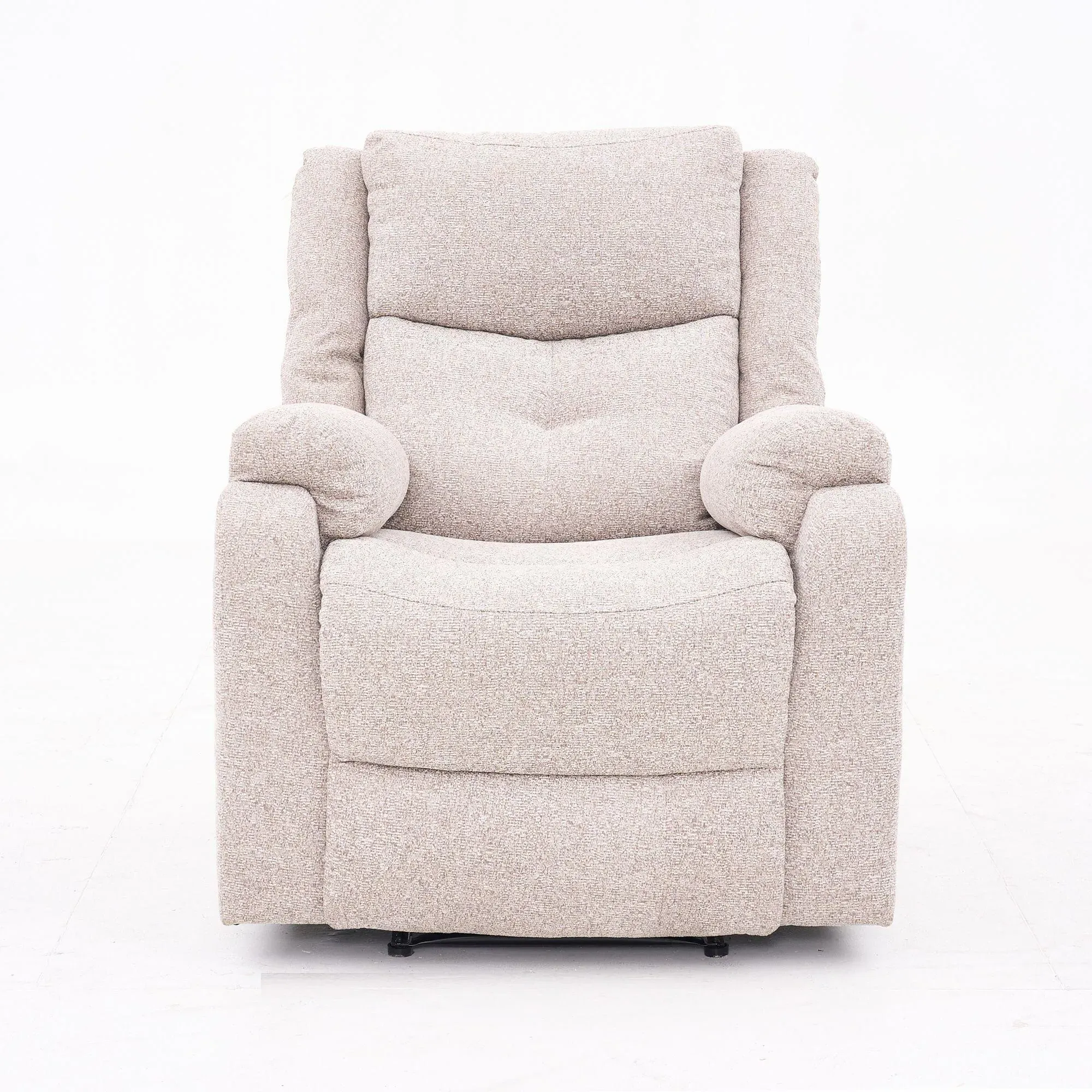 Ellison Manual Recliner Armchair - Cream, Fabric