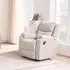 Ellison Manual Recliner Armchair - Cream, Fabric