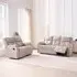 Ellison Manual Recliner Sofa Set - Cream, Fabric
