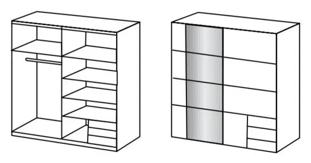 Emdem 2 Door Sliding Wardrobe - White