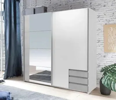Emdem 2 Door Sliding Wardrobe - White
