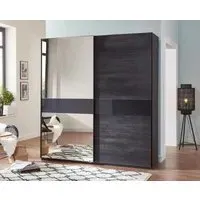 Erfurt 2 Door Sliding Wardrobe with Mirror - Graphite