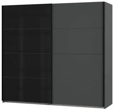 Ernesto 2 Door Sliding Wardrobe - Black