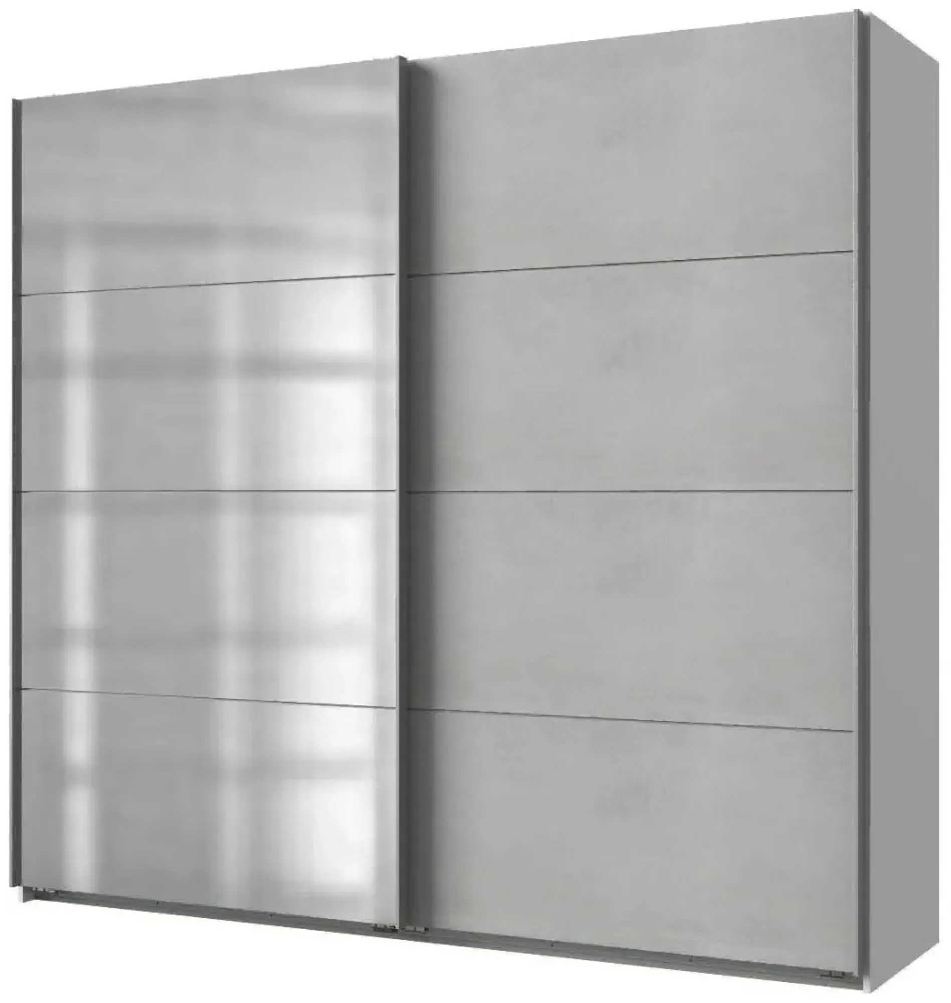 Ernie 2 Door Sliding Wardrobe - Concrete Grey